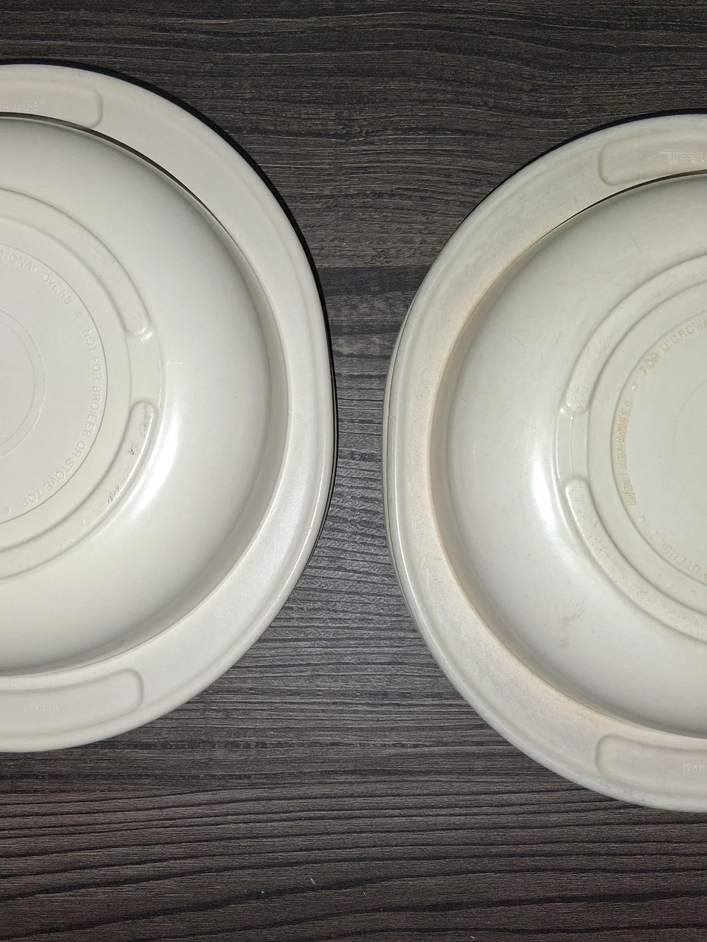 Vintage Tupperware 2 Piece Set 500ml 2 Cup Oven Microwave Safe Covered Bowls